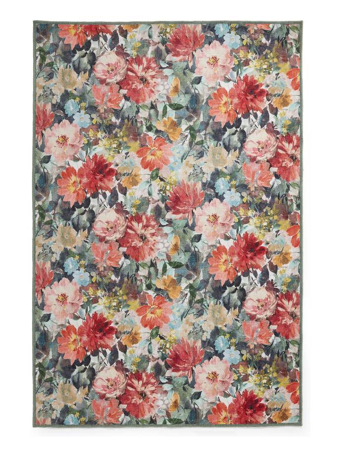 Clarke & Clarke Tahiti Teal & Rouge Washable rug